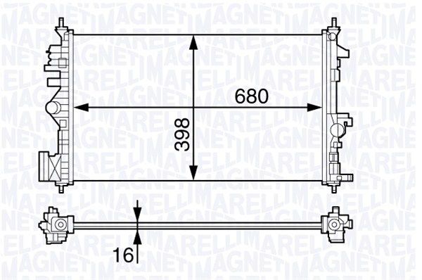 MAGNETI MARELLI Radiators, Motora dzesēšanas sistēma 350213140900